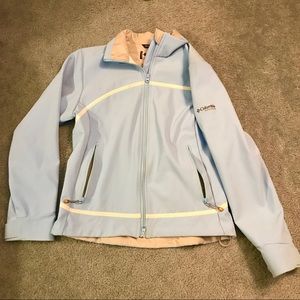 Columbia blue rain jacket/ windbreaker